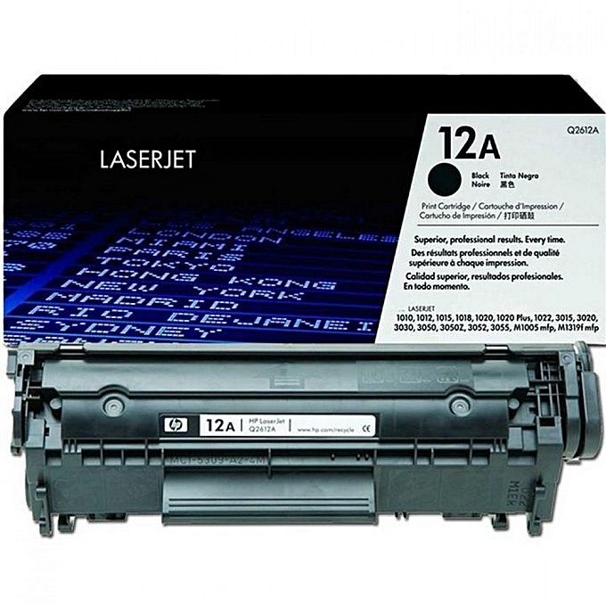 P 12A - Black LaserJet Toner Cartridge (Q2612A)