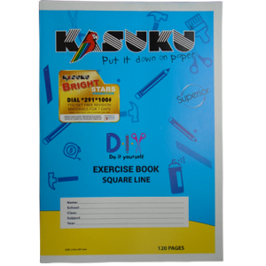 Kasuku Exercise Book square 120 Pages (A4 Size)