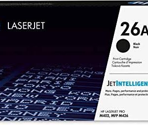 HP 26A Black Original LaserJet Toner Cartridge, CF226A