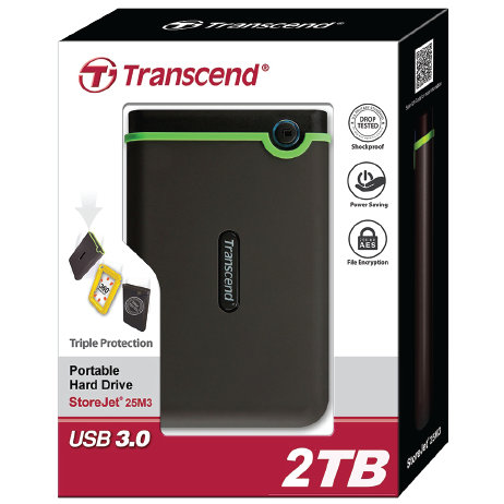 Transcend Trancend StoreJet - External Hard Drive - 2TB