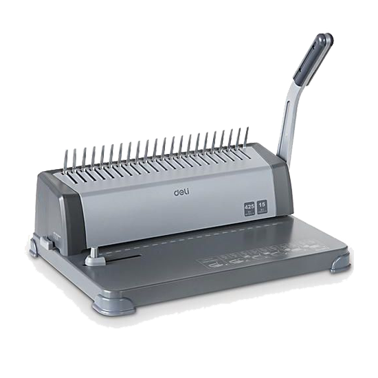 Generic A4 Comb Binder Binding Machine-Grey-Black-Multicolor